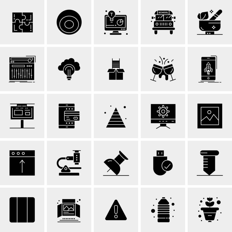 25 iconos de negocios universales vector ilustración de icono creativo para usar en proyectos relacionados con la web y dispositivos móviles