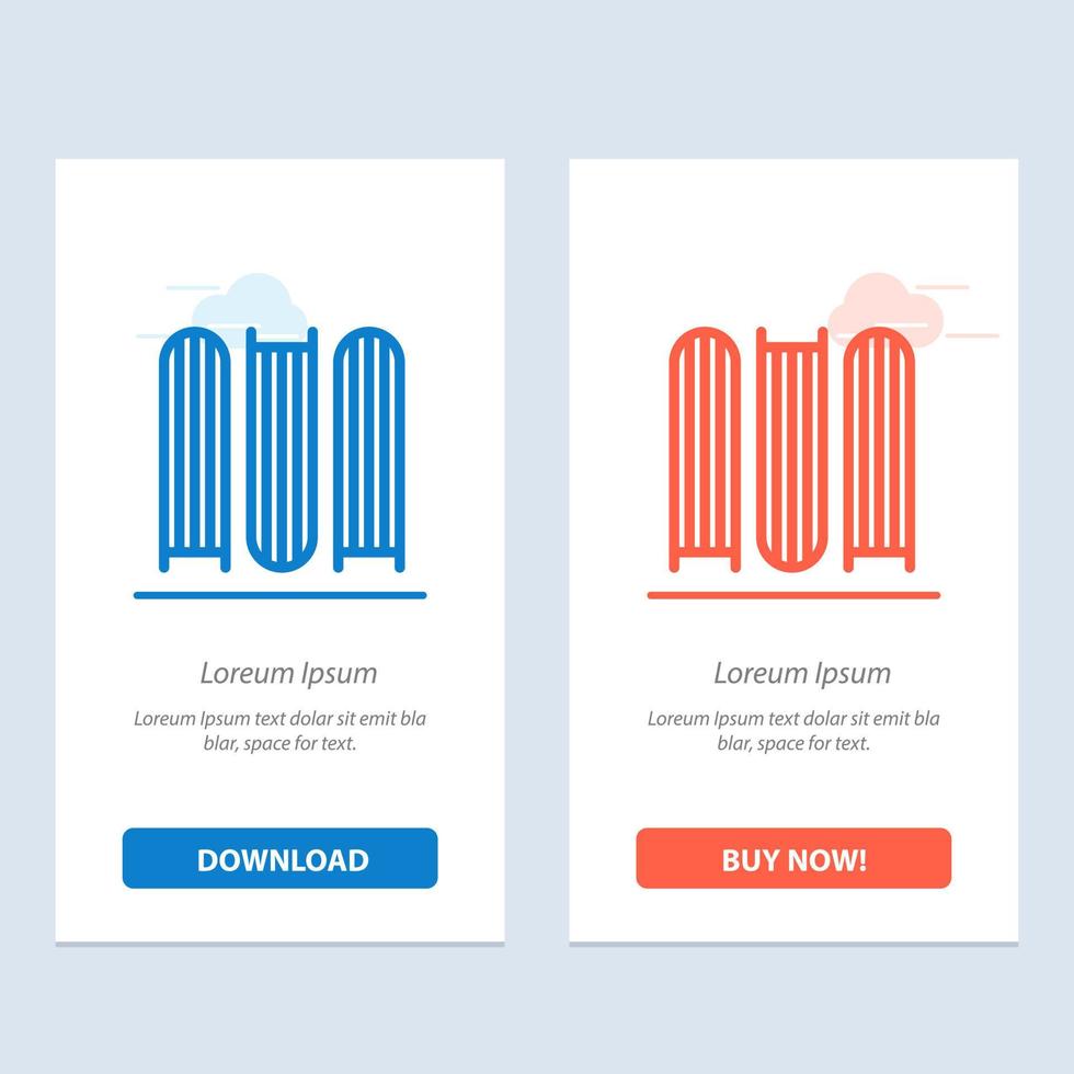 Document Education Files  Blue and Red Download and Buy Now web Widget Card Template vector