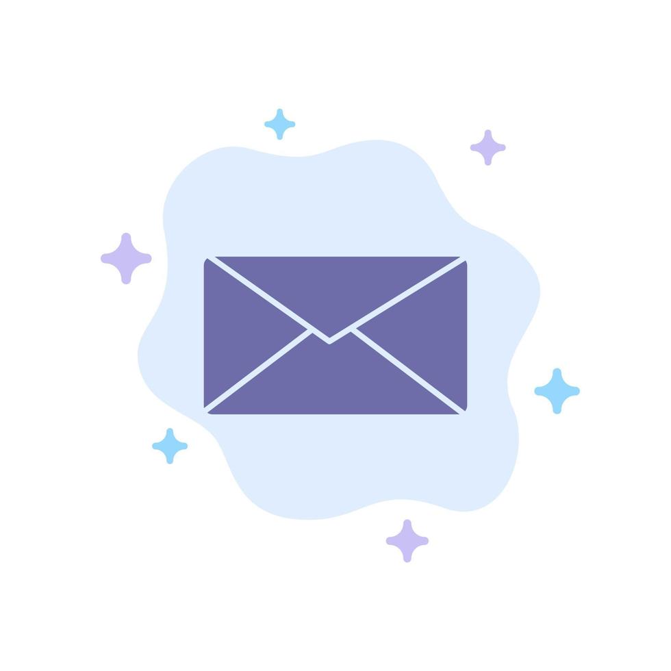 Mail Email User Interface Blue Icon on Abstract Cloud Background vector