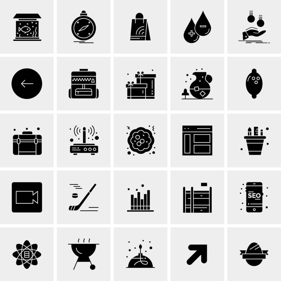 25 iconos de negocios universales vector ilustración de icono creativo para usar en proyectos relacionados con la web y dispositivos móviles