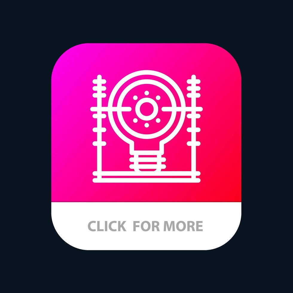 definir el botón de la aplicación móvil de energía de generación de ingeniería energética versión de línea de android e ios vector