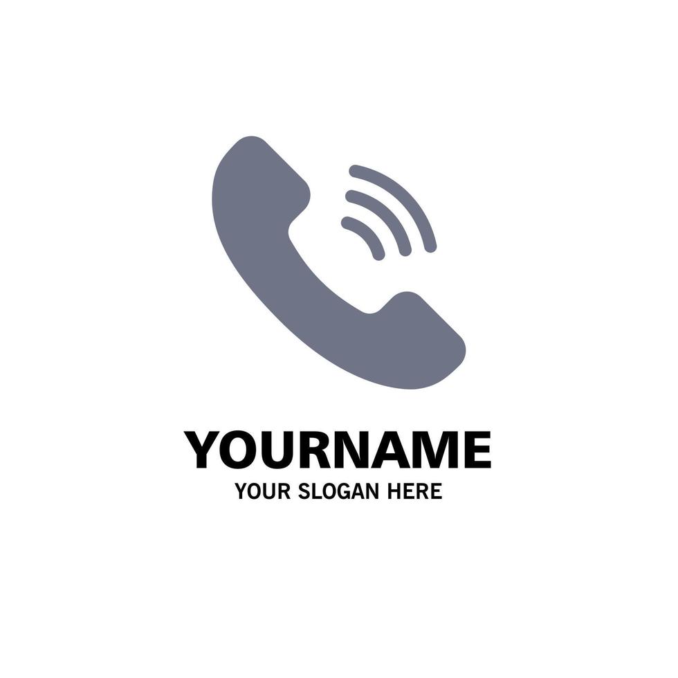 Call Communication Phone Business Logo Template Flat Color vector