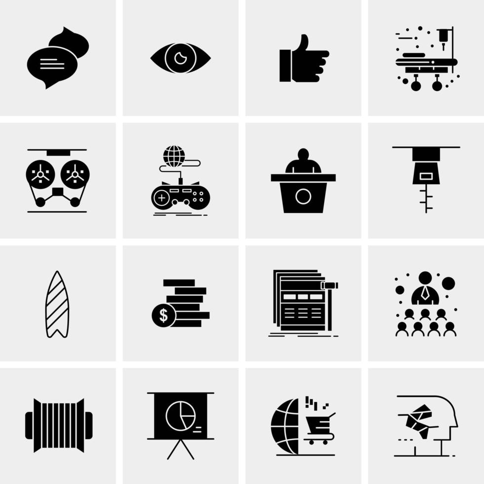 16 Universal Business Icons Vector Creative Icon Illustration to use in web and Mobile Related project