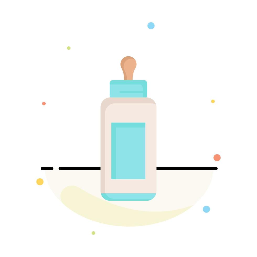 feeder bottle child baby milk Flat Color Icon Vector