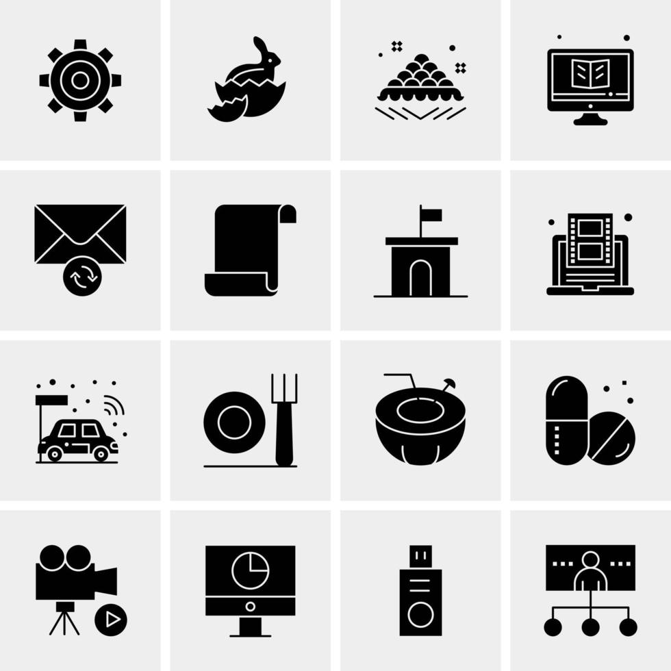 16 Universal Business Icons Vector Creative Icon Illustration to use in web and Mobile Related project