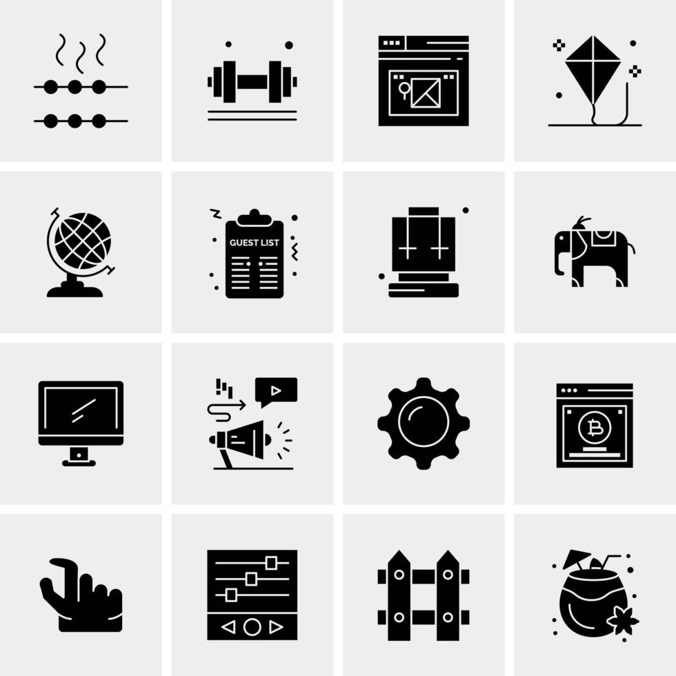 16 Universal Business Icons Vector Creative Icon Illustration to use in web and Mobile Related project