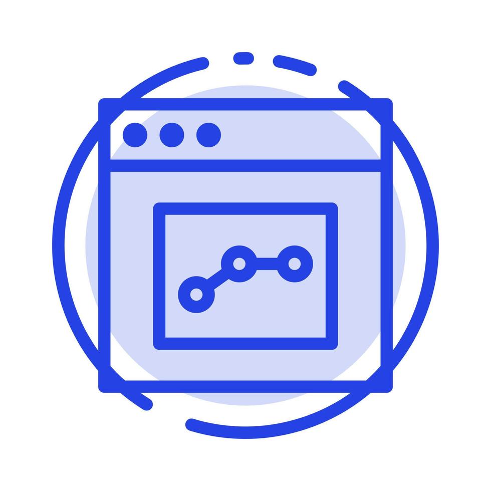 Analytics Communication Interface User Blue Dotted Line Line Icon vector