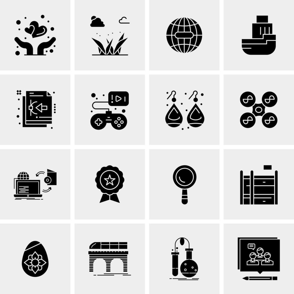 16 Universal Business Icons Vector Creative Icon Illustration to use in web and Mobile Related project