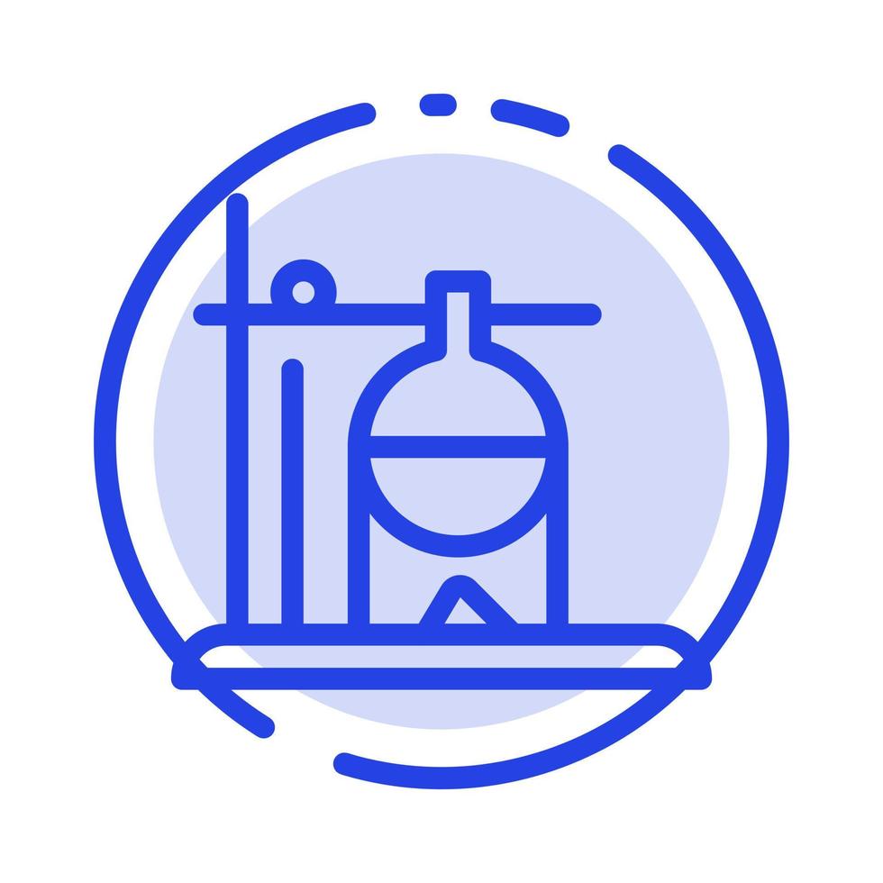 Healthcare Medical Rehydration Transfusion Blue Dotted Line Line Icon vector