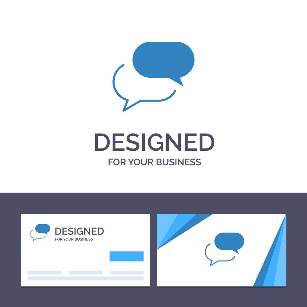 Creative Business Card and Logo template Chatting Chat Sms Mail Vector Illustration