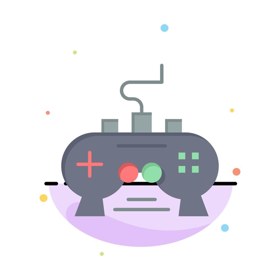 Game Pad Video Xbox PlayStation Abstract Flat Color Icon Template vector