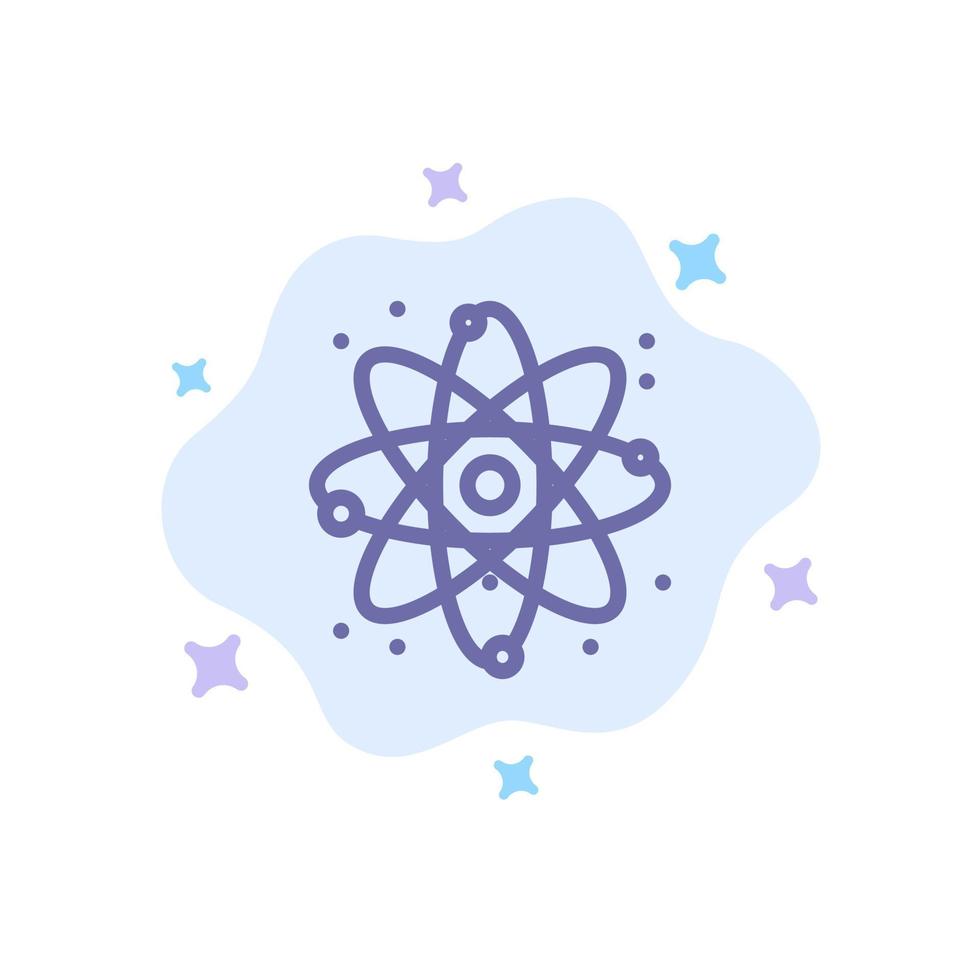 Atom Energy Power Lab Blue Icon on Abstract Cloud Background vector