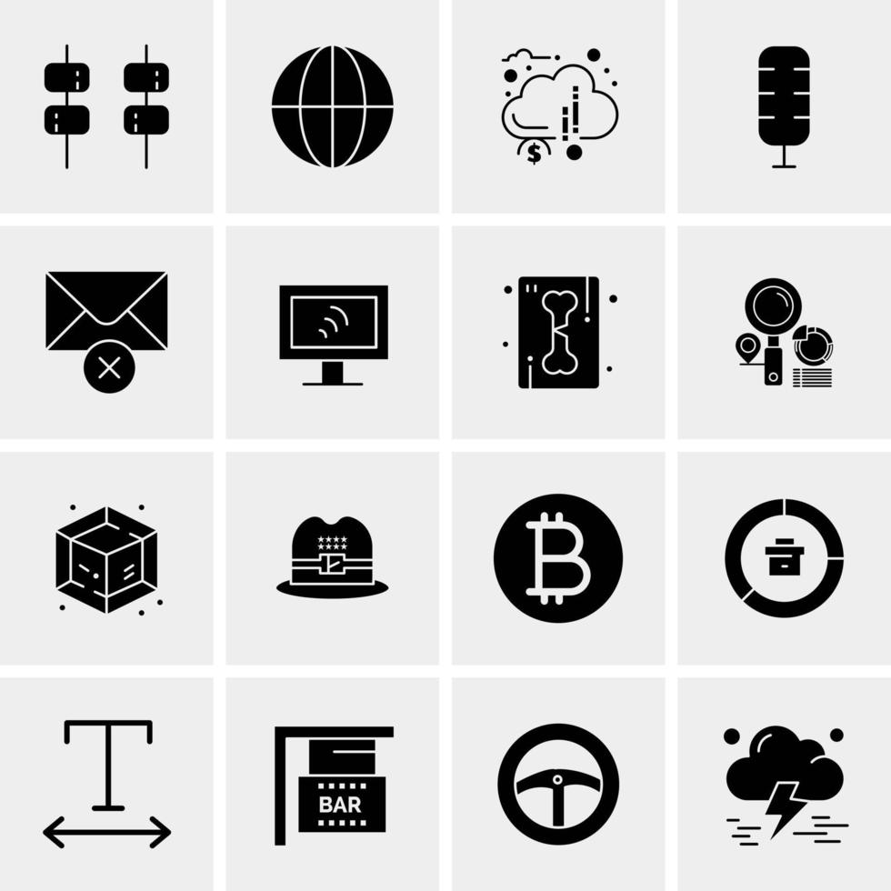 16 Universal Business Icons Vector Creative Icon Illustration to use in web and Mobile Related project