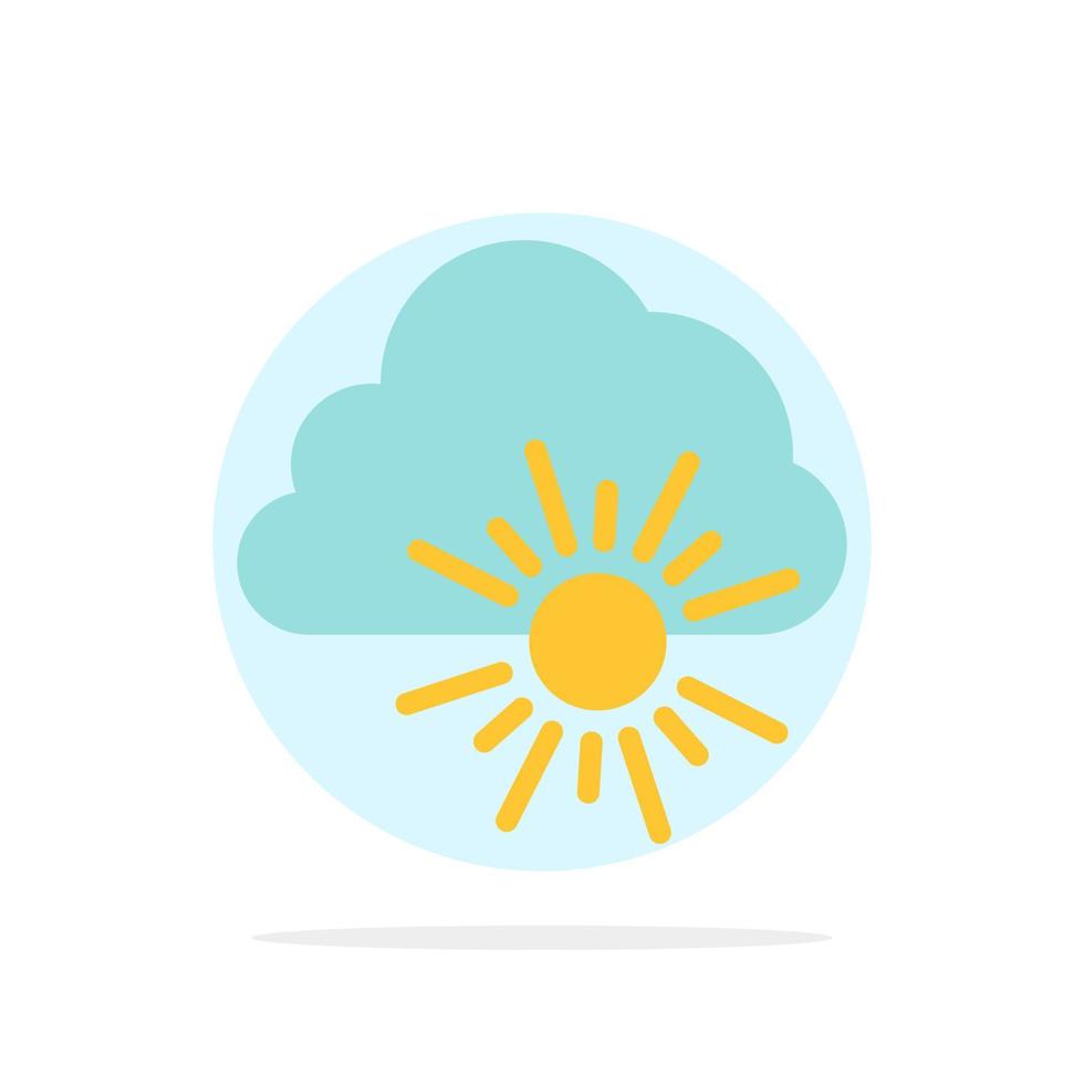 Cloud Nature Spring Sun Abstract Circle Background Flat color Icon vector