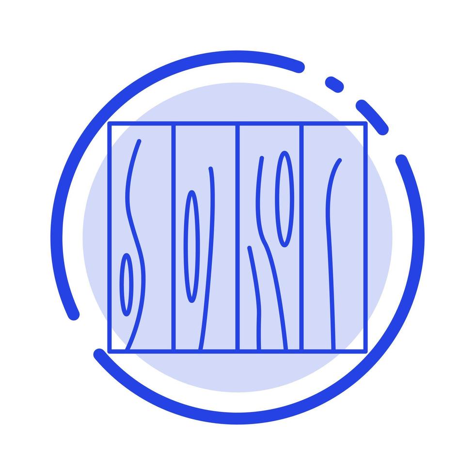 Tile Furniture Interior Design Wood Texture Blue Dotted Line Line Icon vector