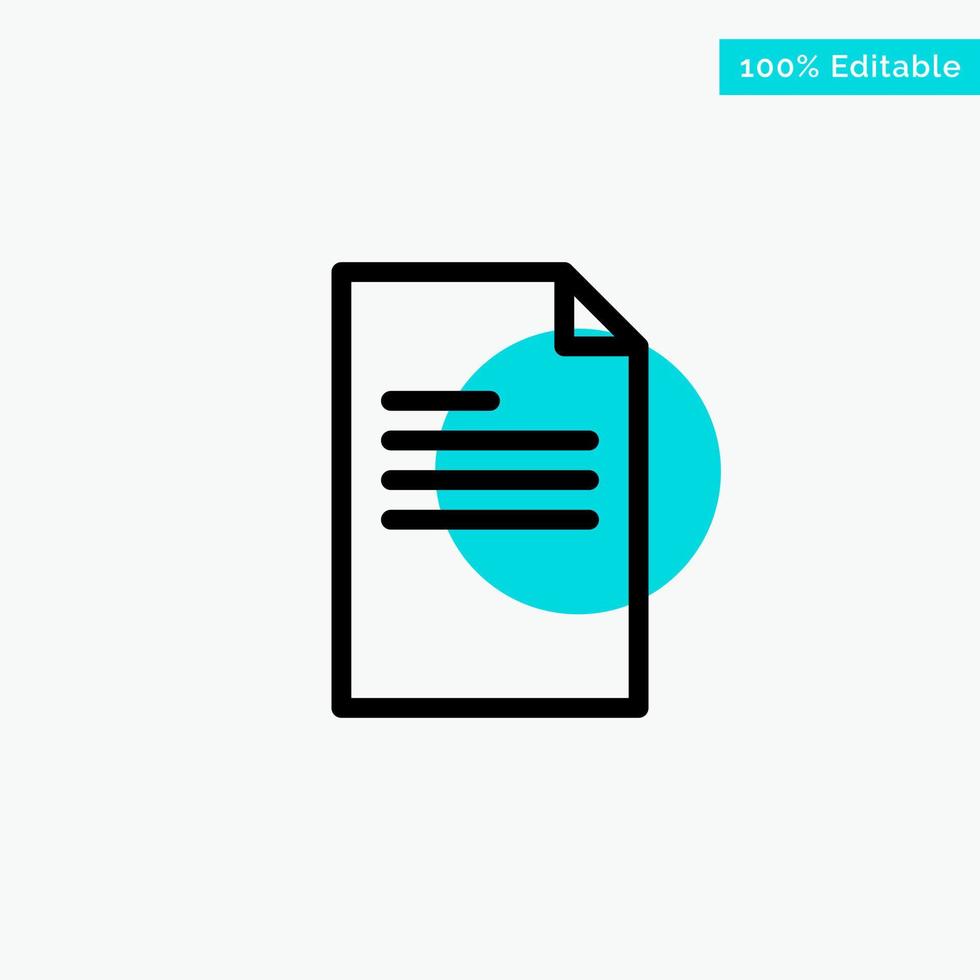 File Text Data Report turquoise highlight circle point Vector icon