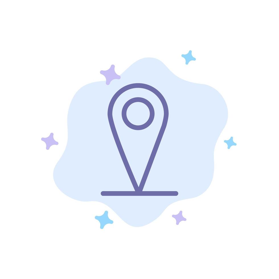 Location  Map Pin Blue Icon on Abstract Cloud Background vector
