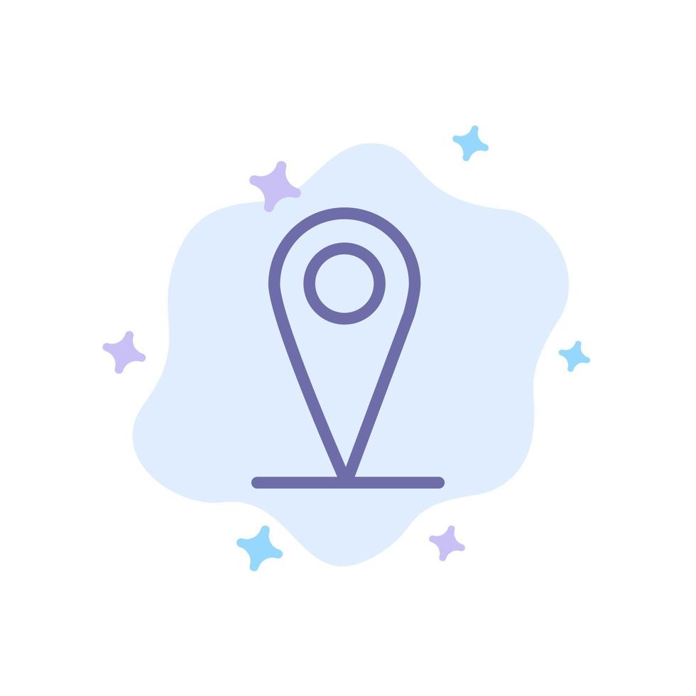 mapa de ubicación pin icono azul en el fondo de la nube abstracta vector