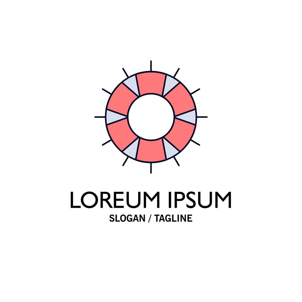help lifebuoy lifesaver save support Flat Color Icon Vector
