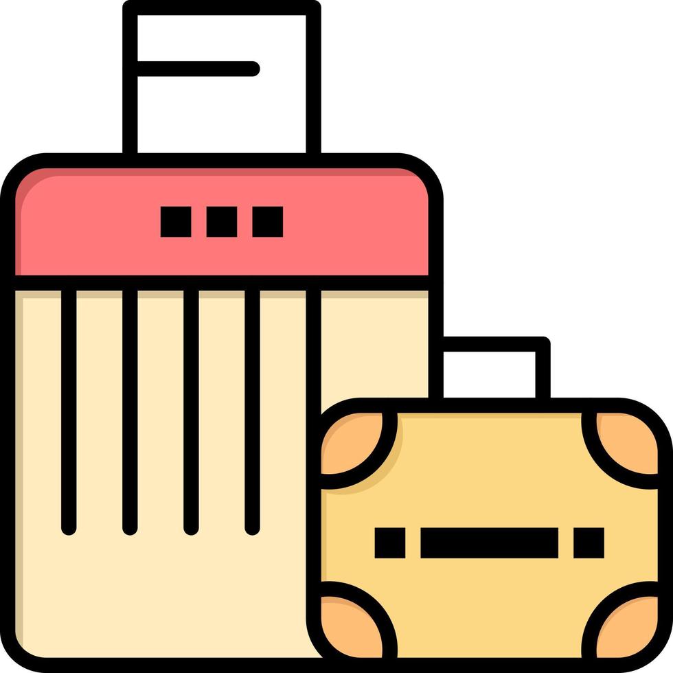 Luggage Bag Handbag Hotel  Flat Color Icon Vector icon banner Template