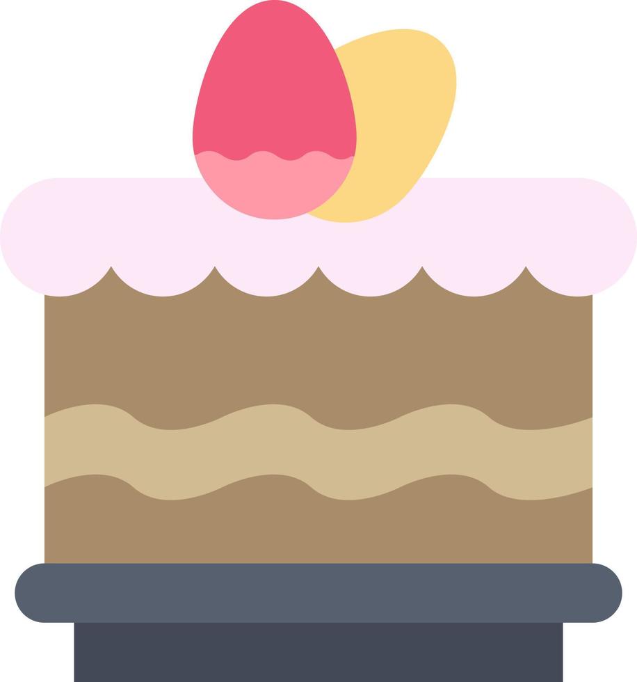 Crack Easter Eat Egg  Flat Color Icon Vector icon banner Template