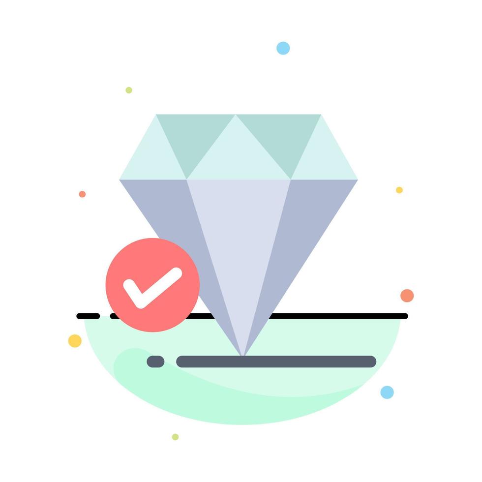 Diamond Jewel Big Think Chalk Abstract Flat Color Icon Template vector