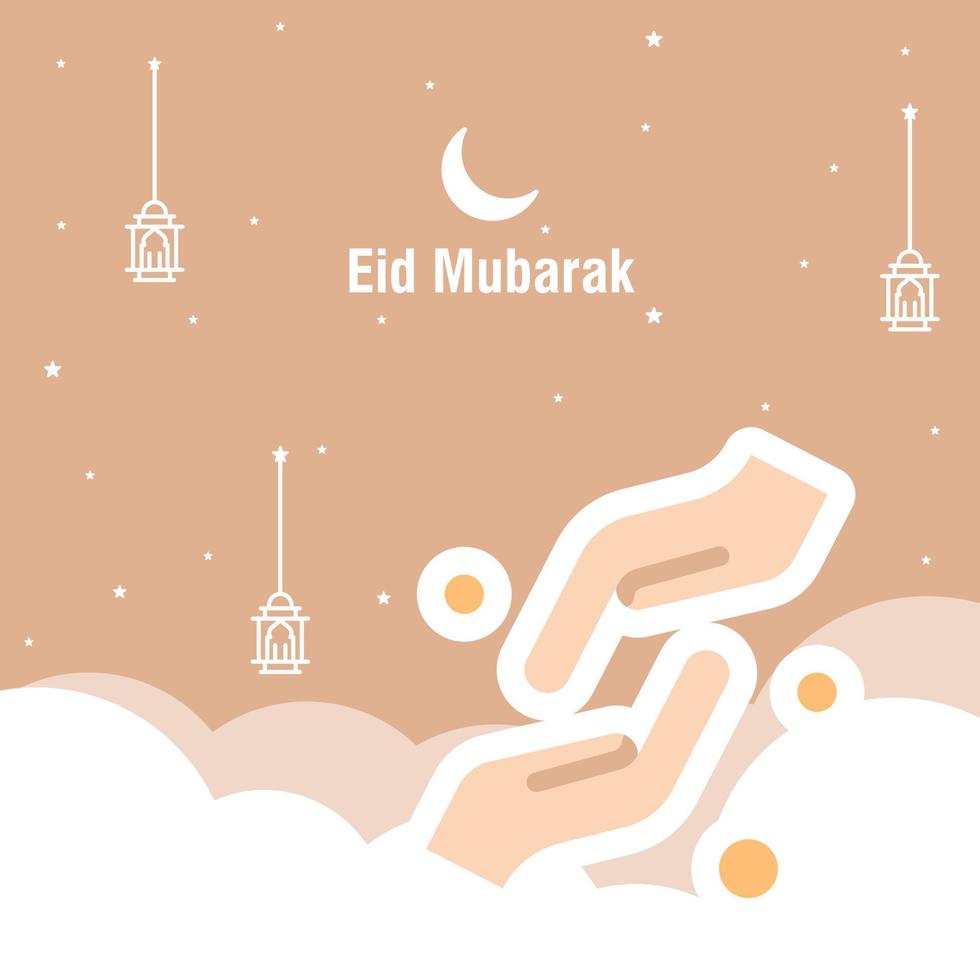 Ramadan kareem greeting template islamic calligraphy and arabic lantern vector illustration translated Generous Ramadan