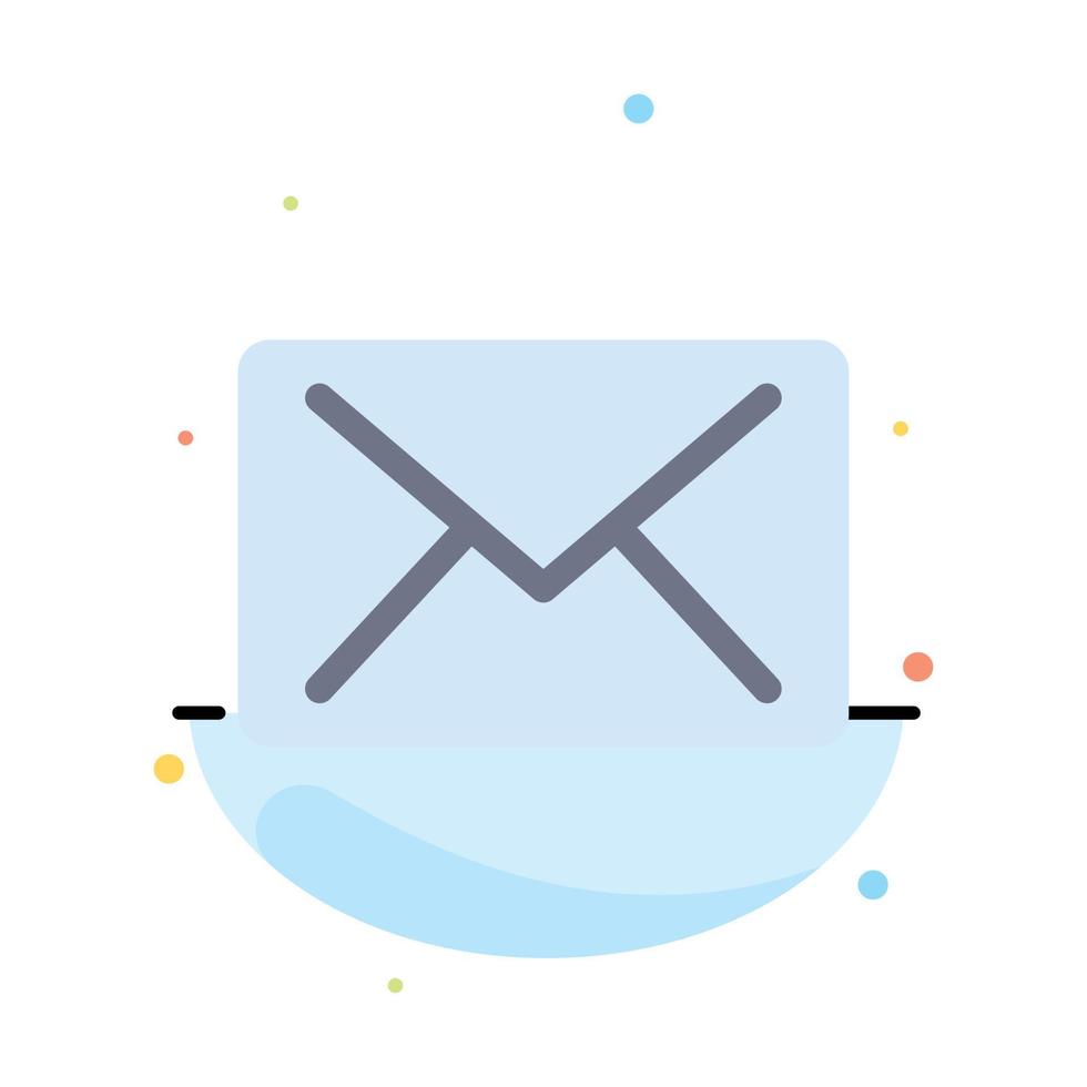 Email Mail Message Abstract Flat Color Icon Template vector