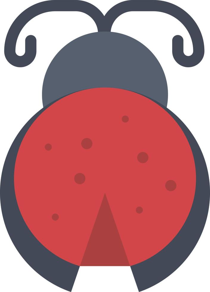 Bug Insect Ladybug Spring  Flat Color Icon Vector icon banner Template