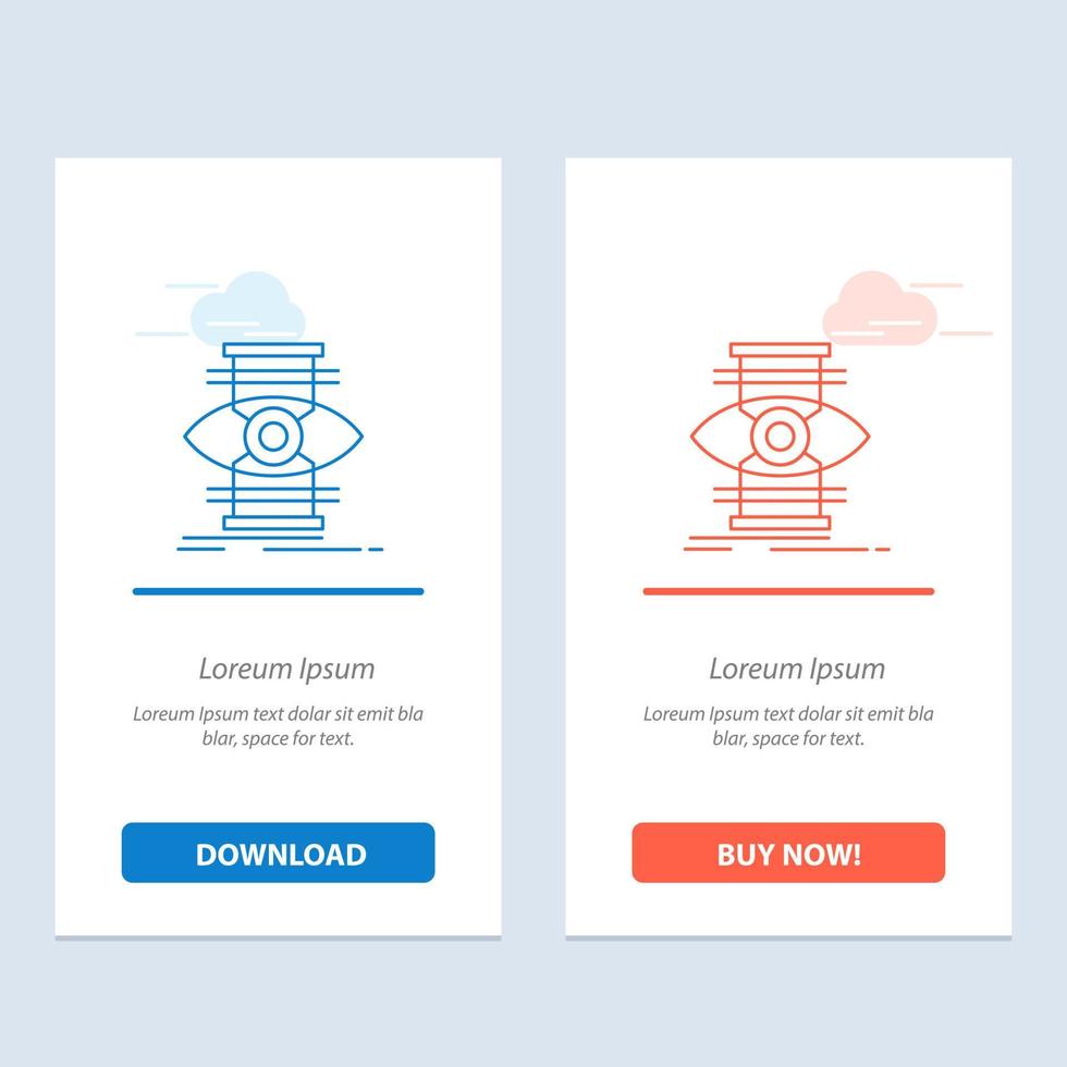Eye Success Focus Optimize  Blue and Red Download and Buy Now web Widget Card Template vector