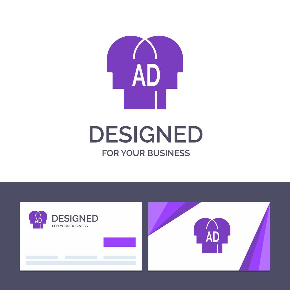 Creative Business Card and Logo template Elementary Knowledge Abc Brian Vector Illustration