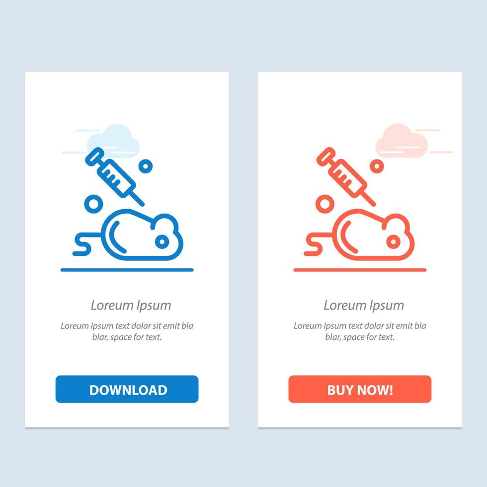 Experiment Laboratory Mouse Science  Blue and Red Download and Buy Now web Widget Card Template vector