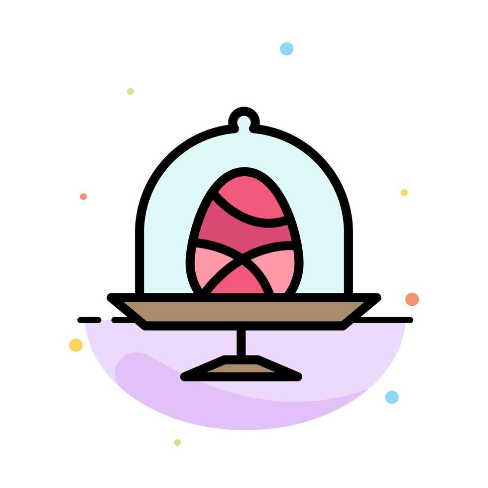 Disk Egg Food Easter Abstract Flat Color Icon Template vector