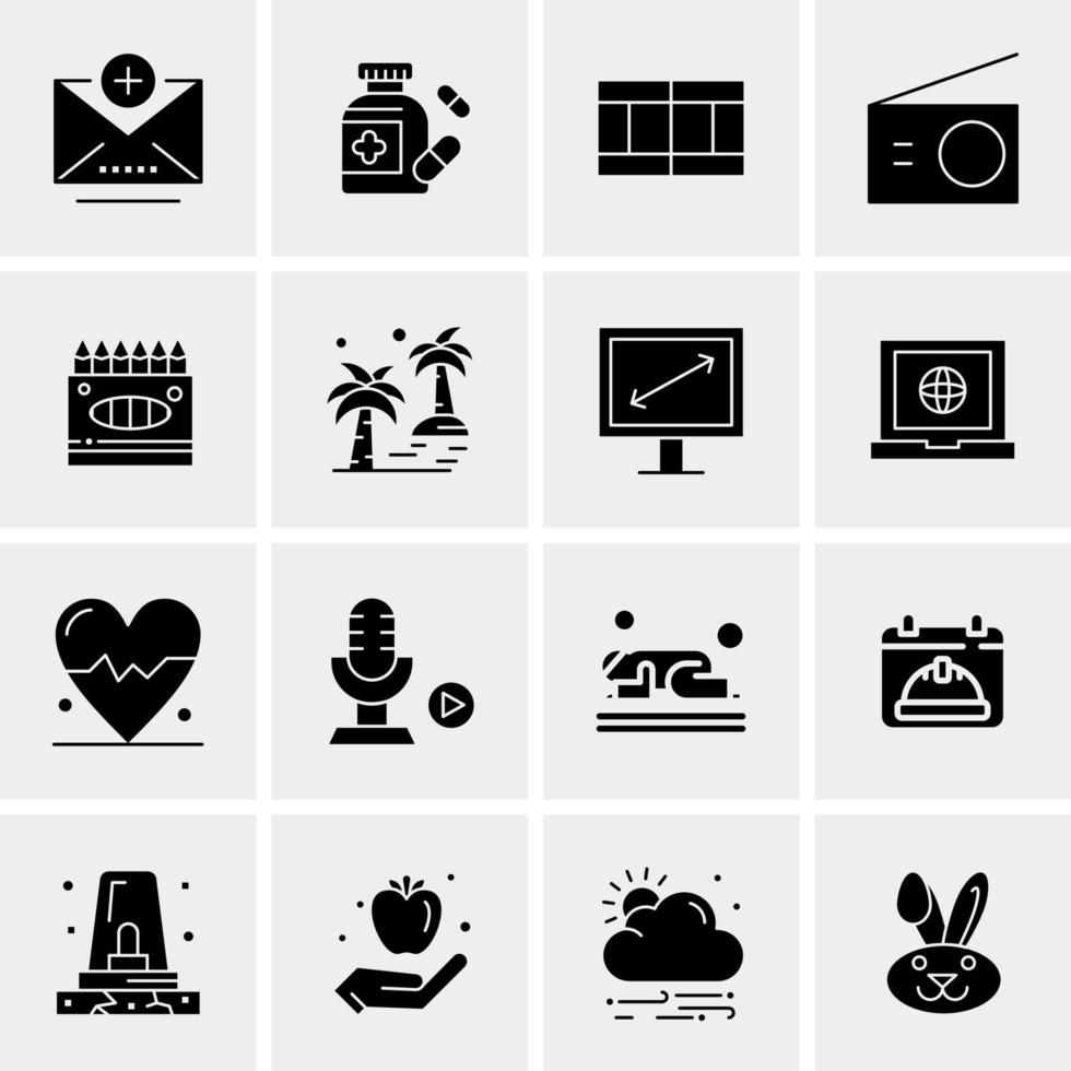 16 Universal Business Icons Vector Creative Icon Illustration to use in web and Mobile Related project