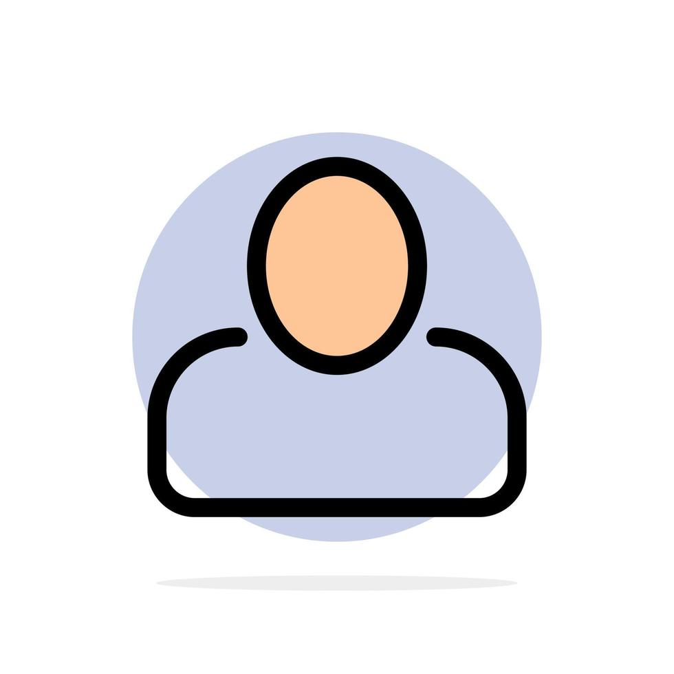 Administrator Man User Abstract Circle Background Flat color Icon vector