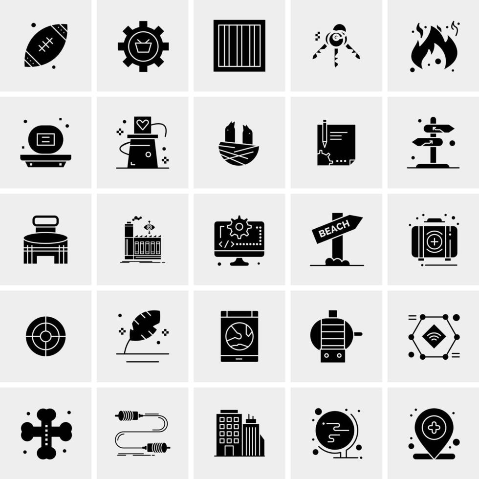 25 iconos de negocios universales vector ilustración de icono creativo para usar en proyectos relacionados con la web y dispositivos móviles