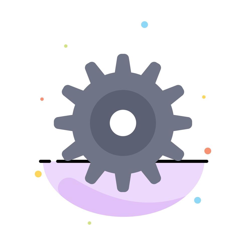 Gear Setting Wheel Abstract Flat Color Icon Template vector