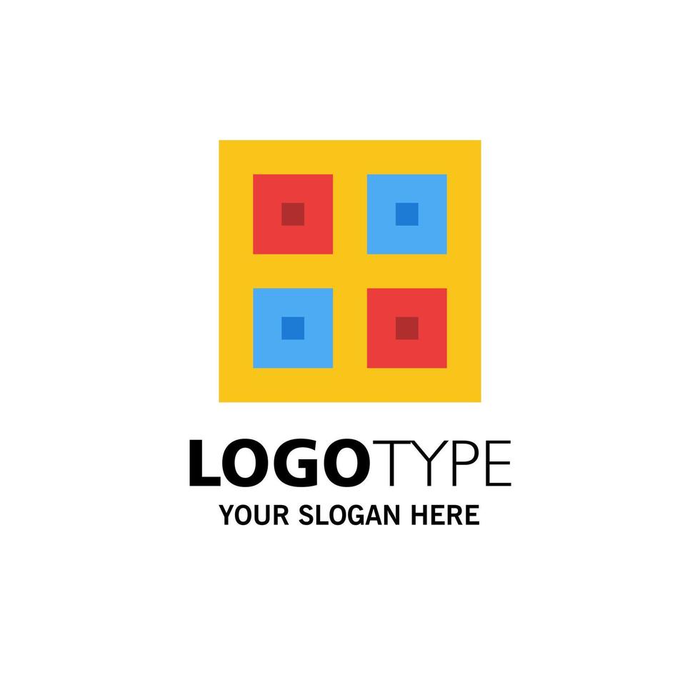 Arrived Boxes Delivery Logistic Shipping Business Logo Template Flat Color vector