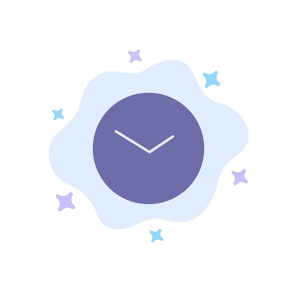 icono de reloj de tiempo de reloj básico azul sobre fondo de nube abstracta vector