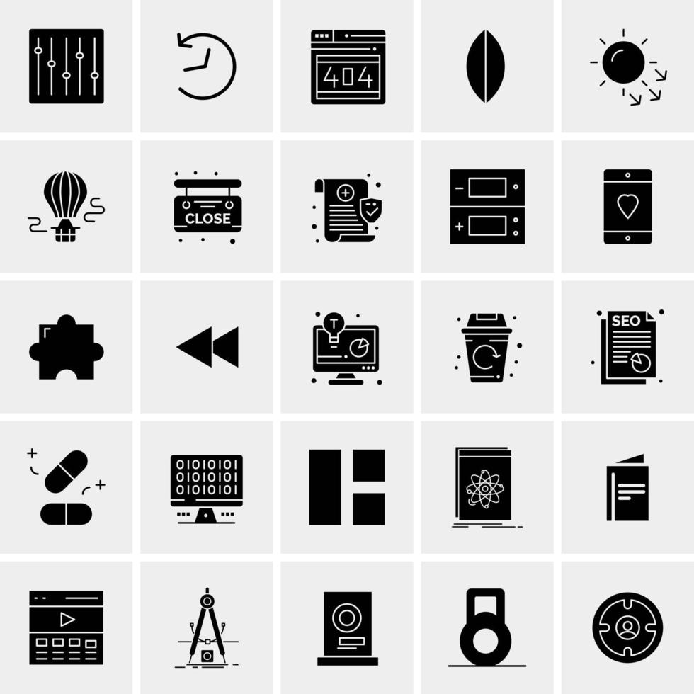 25 iconos de negocios universales vector ilustración de icono creativo para usar en proyectos relacionados con la web y dispositivos móviles