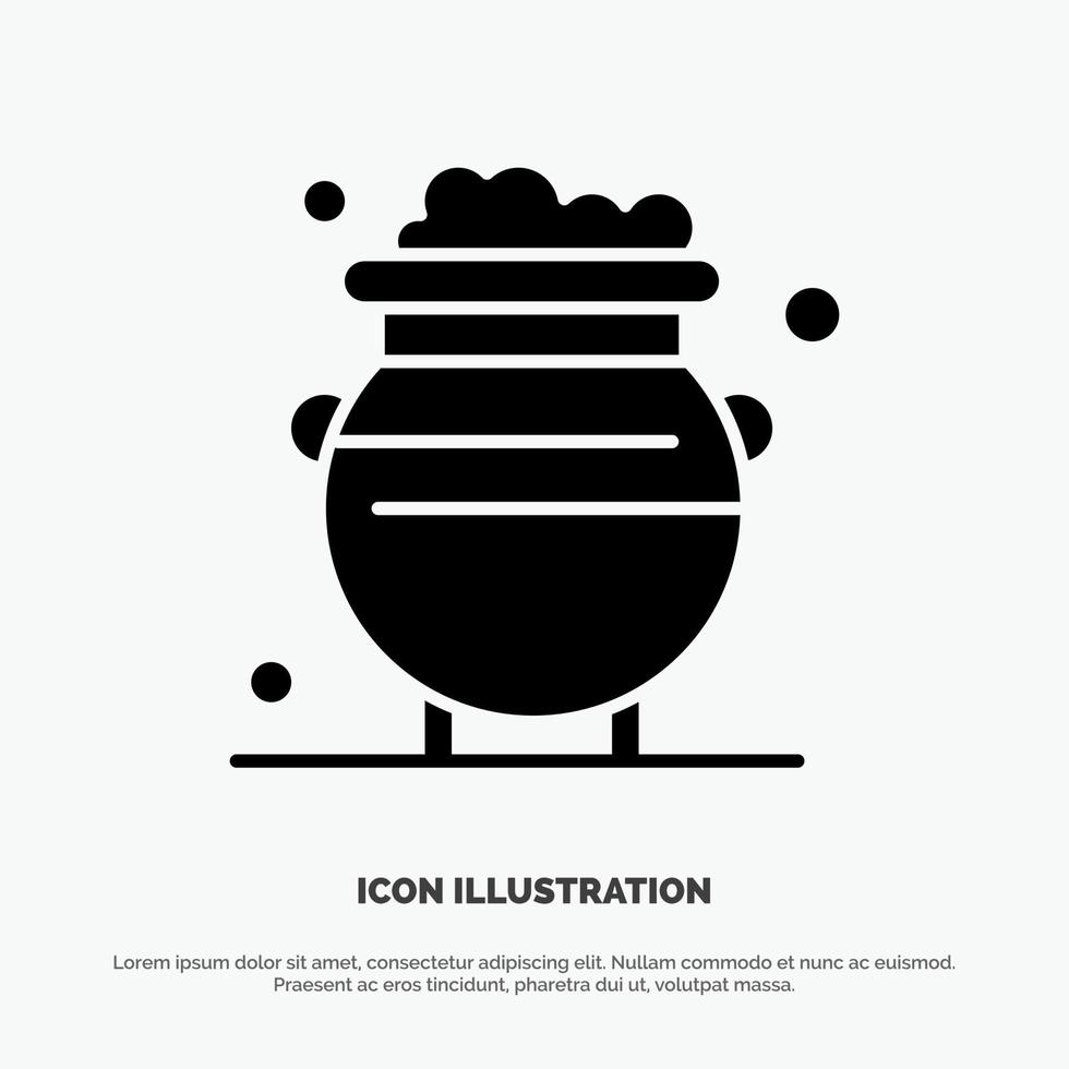 Fortune Gold Luck Metal Money solid Glyph Icon vector