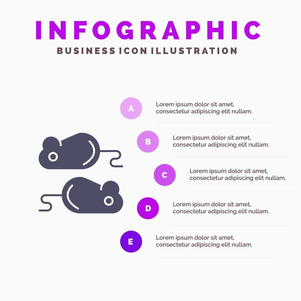 Closing Testing Test Closing Test Solid Icon Infographics 5 Steps Presentation Background vector