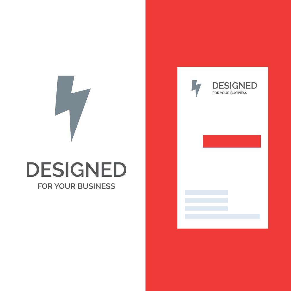 power basic ui diseño de logotipo gris y plantilla de tarjeta de visita vector