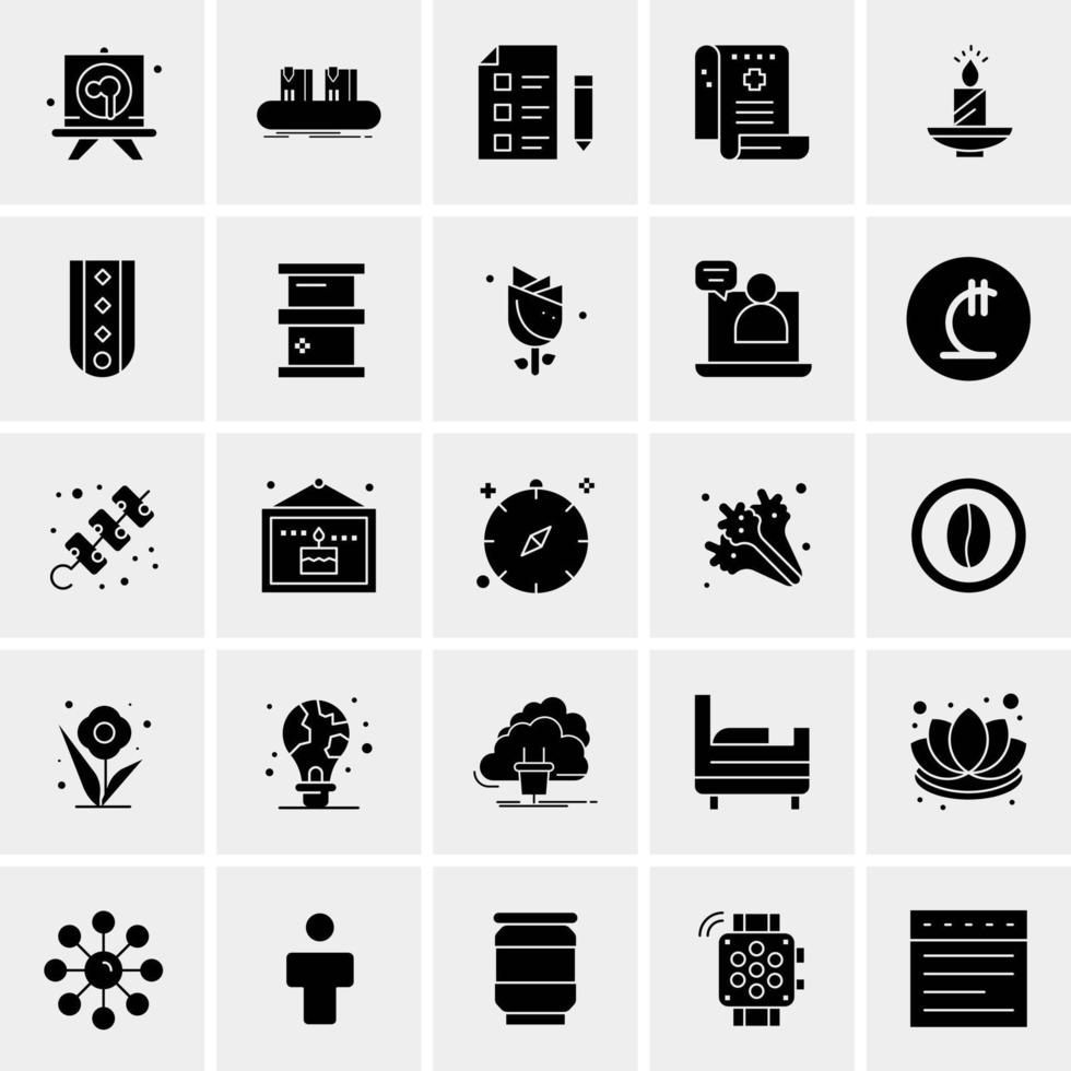 25 iconos de negocios universales vector ilustración de icono creativo para usar en proyectos relacionados con la web y dispositivos móviles