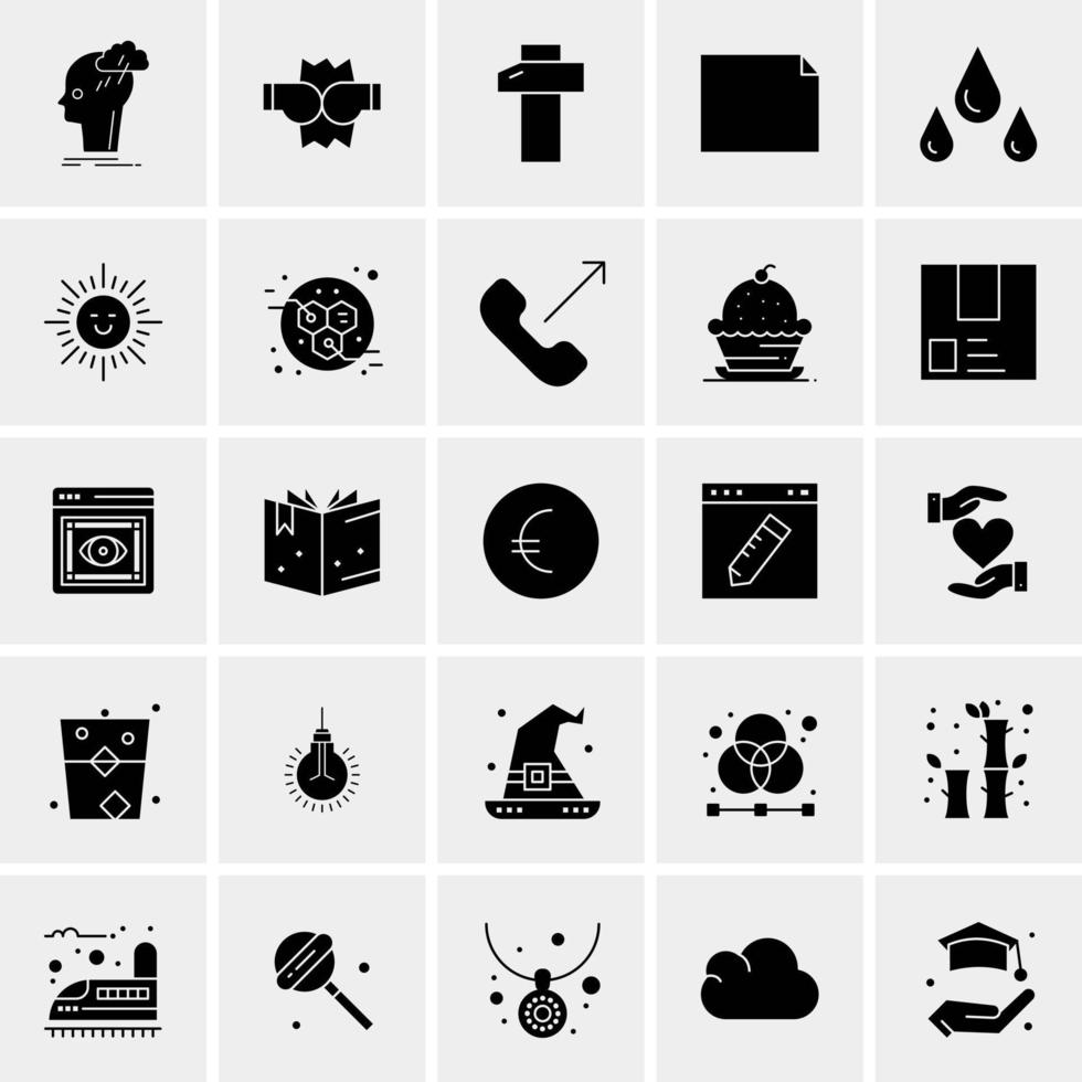 25 iconos de negocios universales vector ilustración de icono creativo para usar en proyectos relacionados con la web y dispositivos móviles