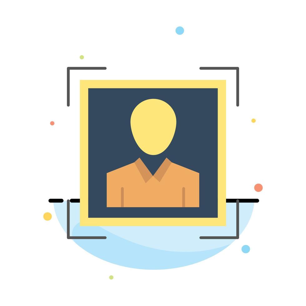 User User ID Id Profile Image Abstract Flat Color Icon Template vector