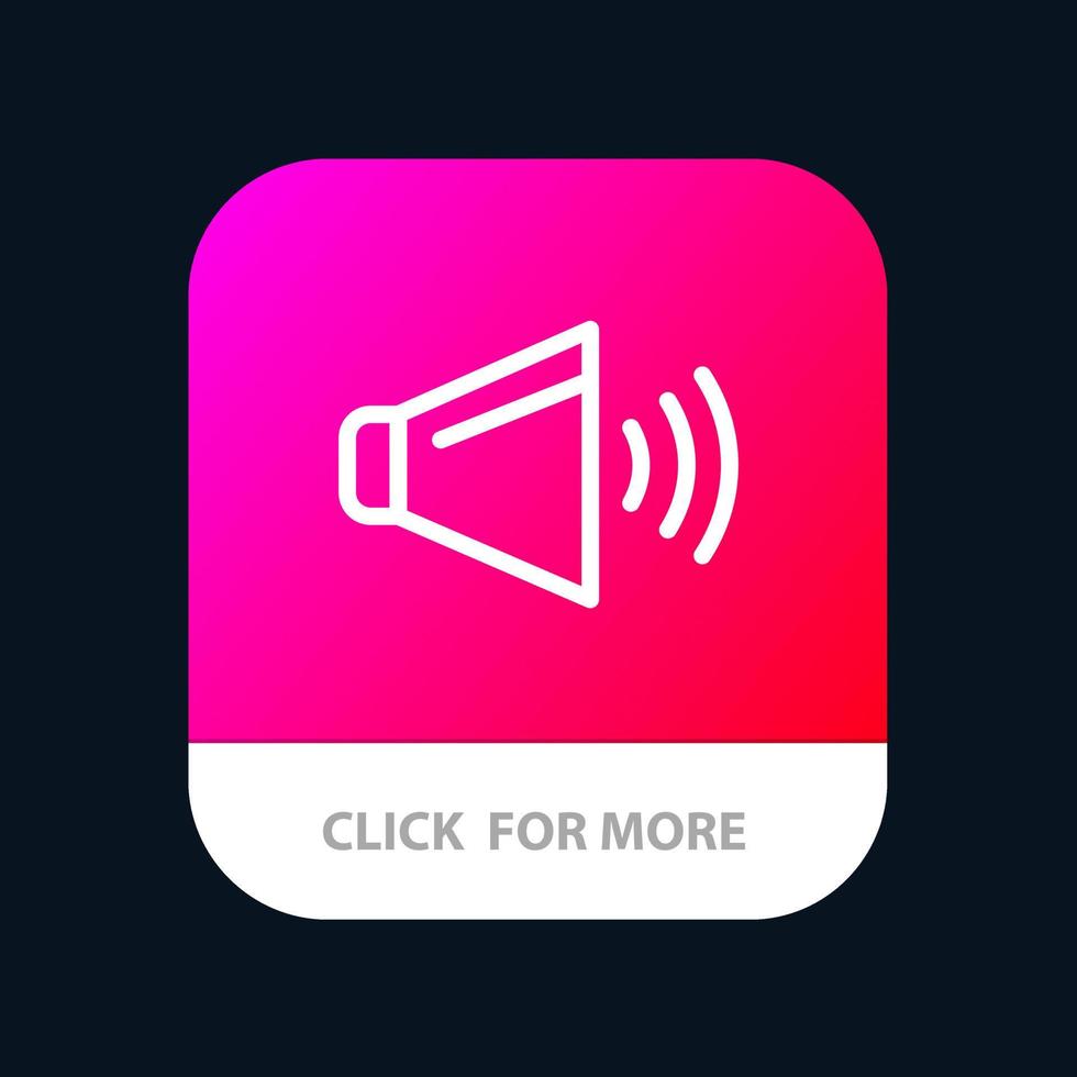 Sound Speaker Volume On Mobile App Button Android and IOS Line Version vector