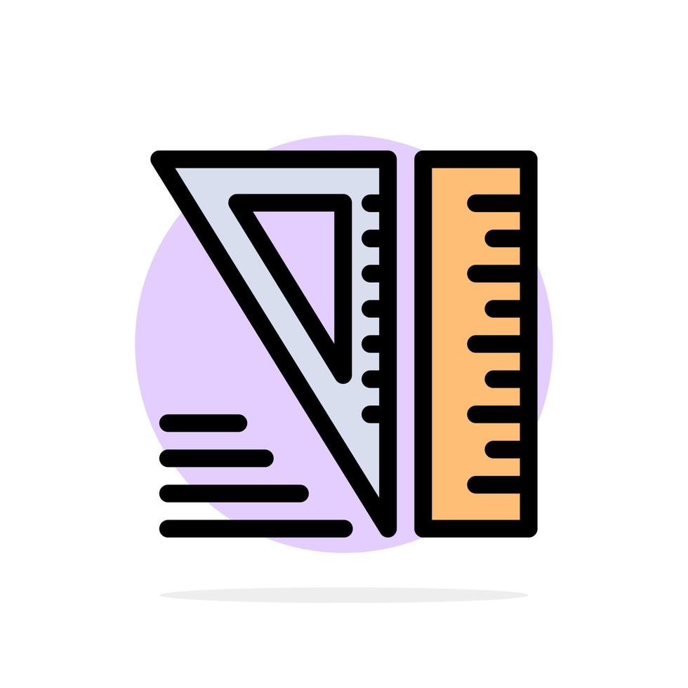 Education Geometrical Tools Abstract Circle Background Flat color Icon vector