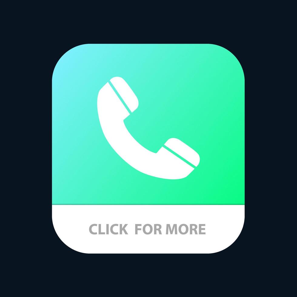 Call Phone Telephone Mobile App Button Android and IOS Glyph Version vector