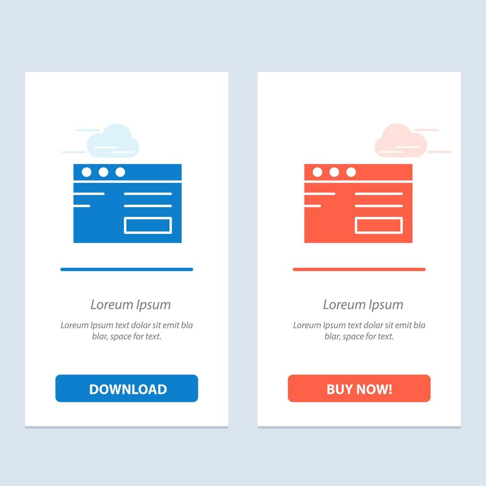 Web  Internet Study School  Blue and Red Download and Buy Now web Widget Card Template vector